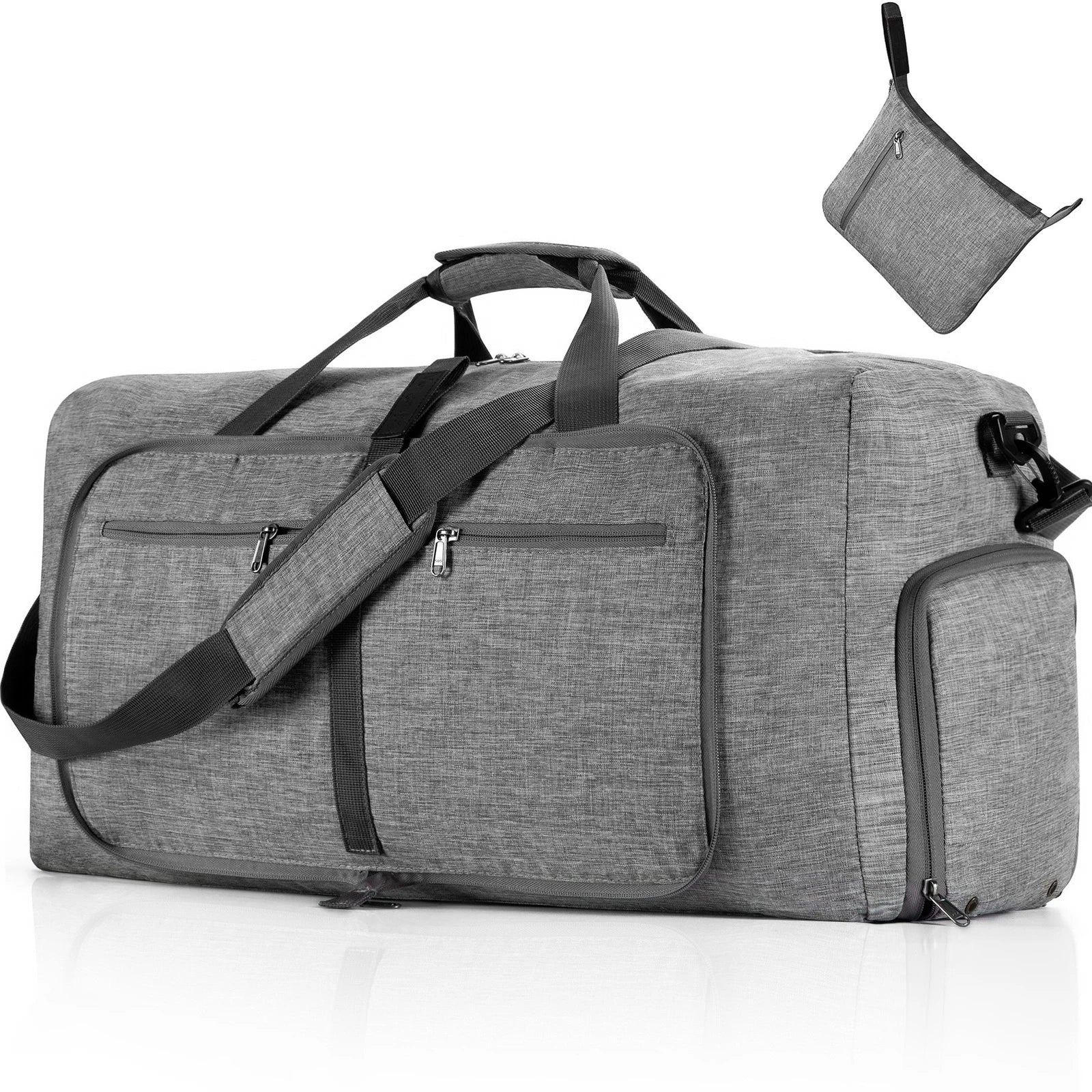 Gym Bag with Shoe Compartment Carry on Luggage Travel Bag Sports Bag Duffle Bag for Men and Women Foldable and Expandable