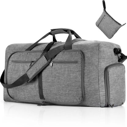 Gym Bag with Shoe Compartment Carry on Luggage Travel Bag Sports Bag Duffle Bag for Men and Women Foldable and Expandable